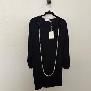 Zimmerman $400  v pearl light black sweater dress